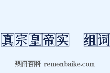 真宗皇帝实録组词是什么意思的图片